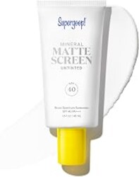 Supergoop! Mineral Mattescreen SPF 40 - Mineral, Oil-Free Broad Spectrum Sunscreen - Smooths Skin’s Appearance, Minimizes Pores & Controls Shine - Water & Sweat Resistant