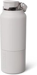 BrüMate Rise 35oz Water Bottle With 100% Leakproof Covered Silicone Straw | Insulated Stainless Steel Water Bottle With Removable Straw | Fast Flow | Soft Sip Silicone Spout | BPA-Free (Dune)