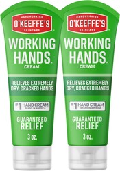 O'Keeffe's Working Hands Hand Cream for Extreme Dryness - 3 oz Tube (2 Pack) - Repairing Skincare for Cracked, Dry Hands