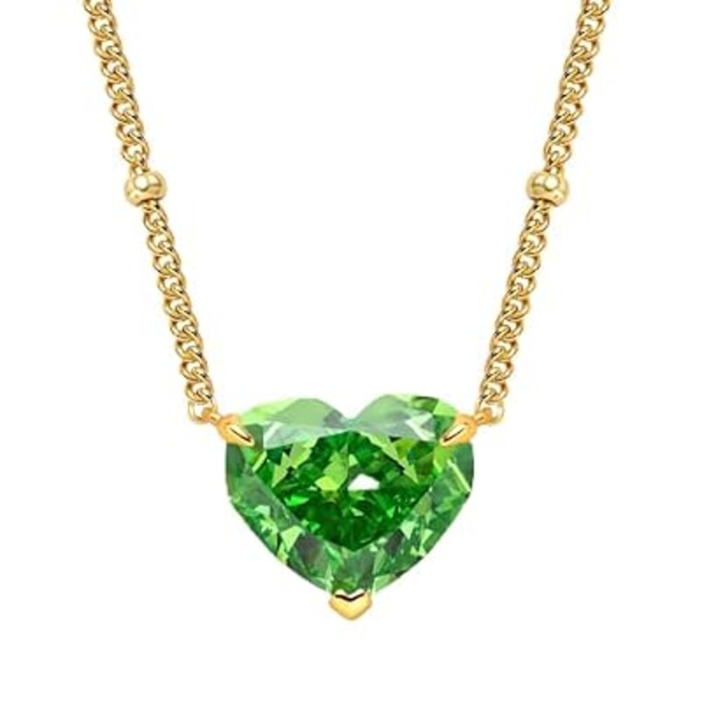 Aura Pearl Birthstone Necklace for Women S925 Sterling Silver Crystal Pendant Necklace With A 7CM/2.7In Adjustable Extension Chain Gift for Birthday
