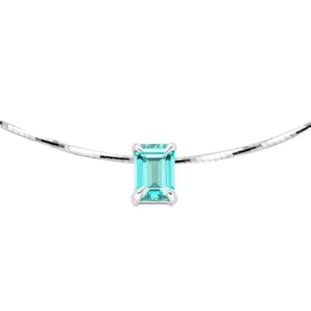 Aura Pearl Paraiba Green Garnet Necklace，925 Sterling Silver Pendant Necklace Jewelry for Women