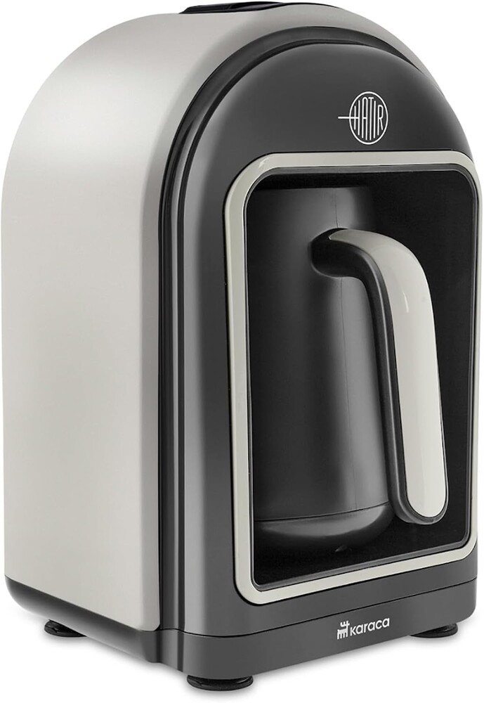 KARACA Hatır Turkish Coffee Maker, 5 Cups Electric Turkish Coffee Machine with Ember Mode, Automatic Temperature Control, Overflow Protection, Audible & Visual Alerts, Cream