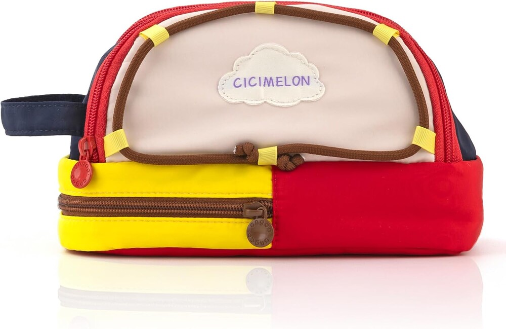 CICIMELON Large Capacity Pencil Case, Cute Aesthetic Pencil Pouch with 3 Compartments, Big Pencil Bag Organizer for School Supplies, Pen Holder for Kids, Girls, Boys, Students