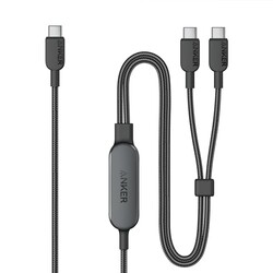 Anker Cable,4FT 2-in-1 USB C to USB C Cable 140W Max,Fast Charging for iPhone 17/17 Pro Max/16 Series,MacBook Air/Pro,and More(Braided,Black)