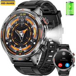 3CLOUDGE Smart Watch 1.7" Smartwatch (Metal Body) with 1000mAh Battery/ IP68 Waterproof/100+ Sports Modes, Outdoor Sports, Fitness Tracker fits for Android iPhone Devices (Black)