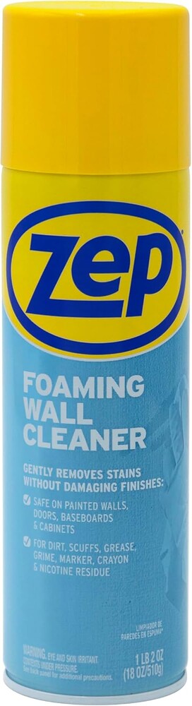 Zep ZUFWC18 Foaming Wall Cleaner, 18 oz, Clear | Removes Stains Without Damaging Finishes