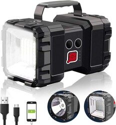 AlpsWolf Rechargeable Flashlight, LED Spotlight Flashlight 10000 Capacity 1200LM 20h Ultra-Long Standby 3+4 Lights Modes Camping Flashlight Waterproof with USB Output as a Power Bank