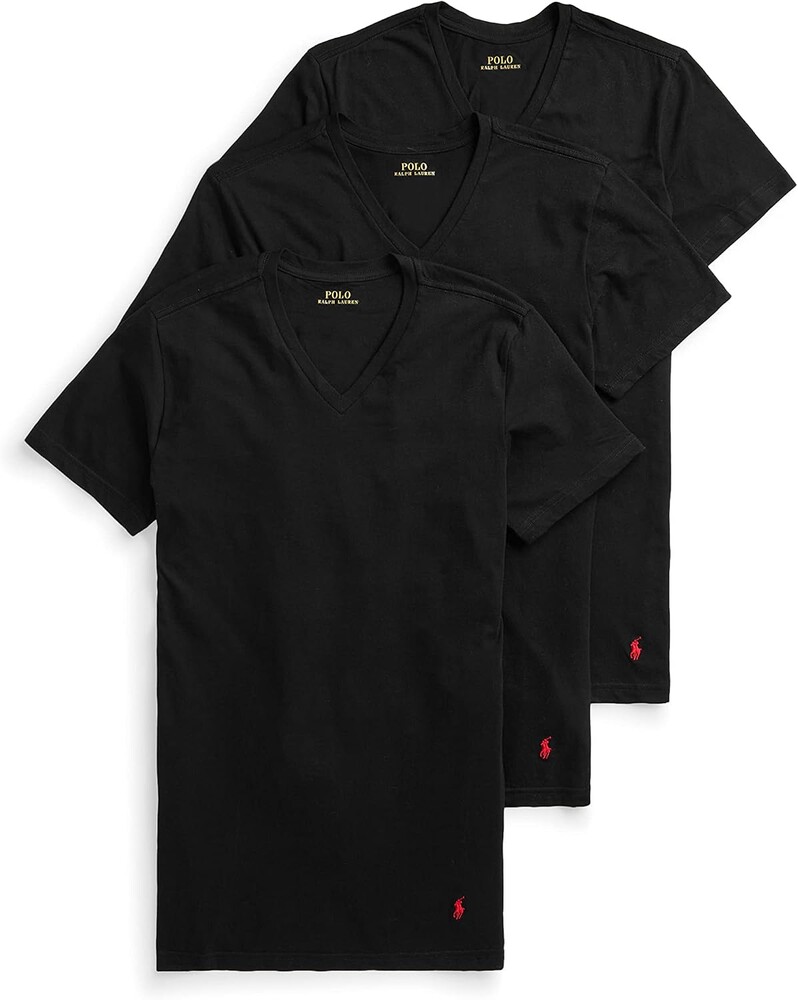 Polo Ralph Lauren Men's Classic Fit Cotton V-Neck Undershirt 3-Pack