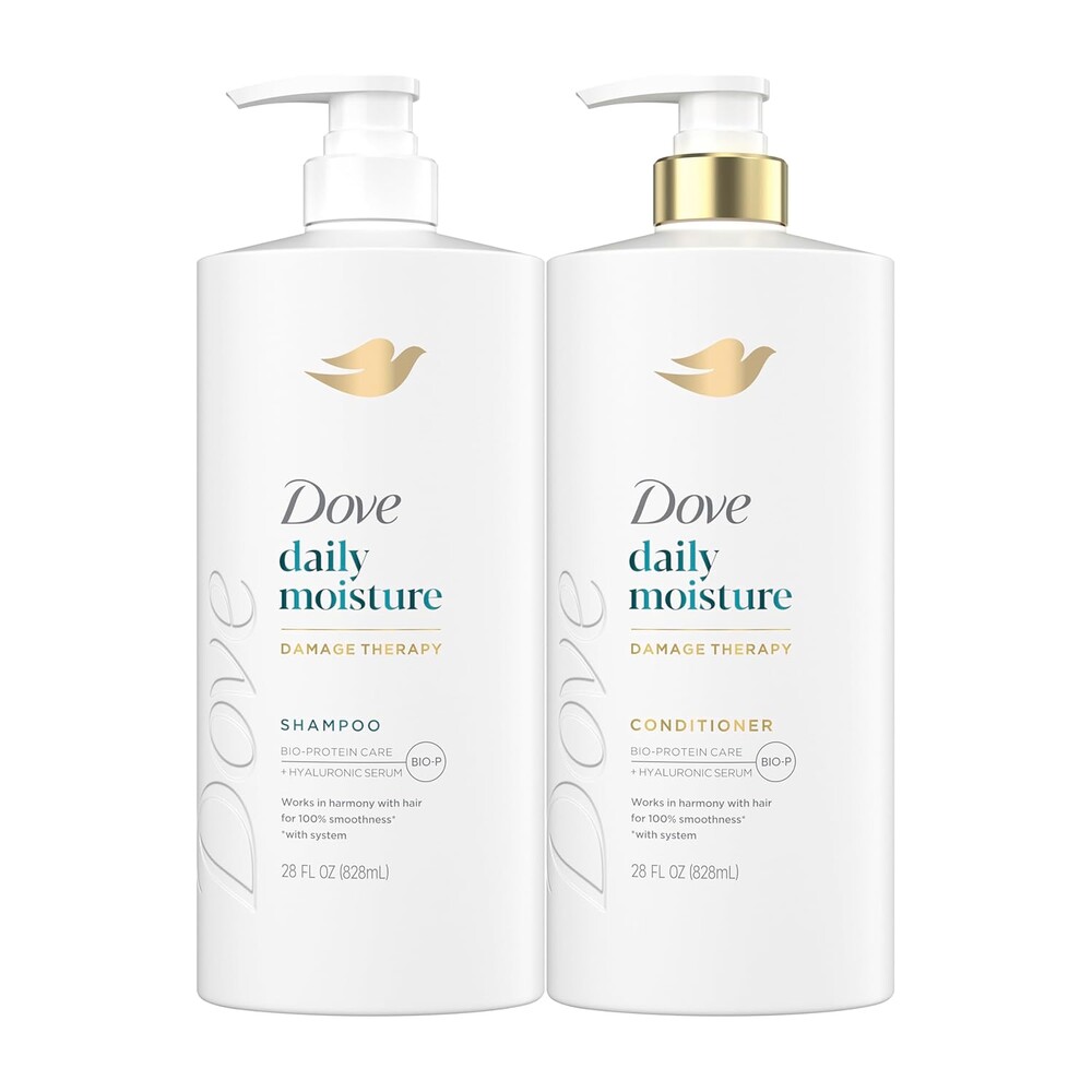 Dove Conditioner Daily Moisture for Dry Hair with Bio-Protein Care Technology and Hyaluronic Serum 28 Fl Oz
