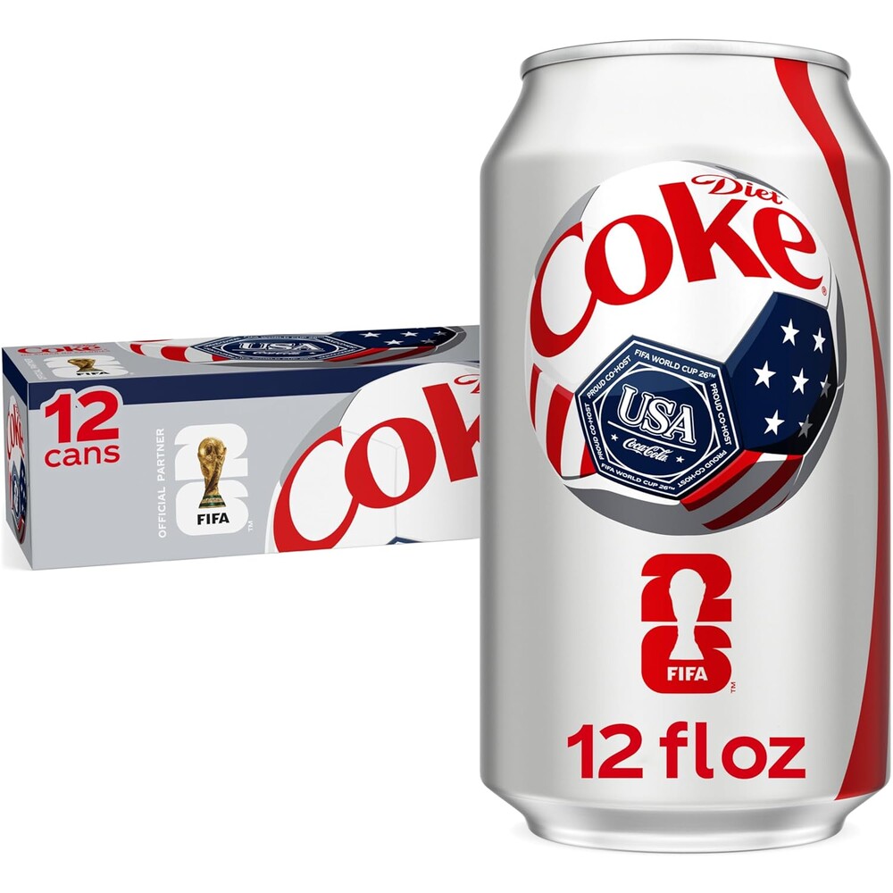 Diet Coke Soda Soft Drink Cans, 12 fl oz, 12 Pack