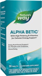 Nature's Way alpha betic, Diabetic Multivitamin for Daily Nutritional Support, with B-Vitamins for Energy Metabolism Support*, Alpha Lipoic Acid, Taurine, Lutein, 30 Tablets
