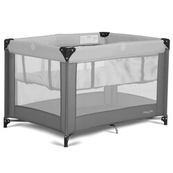 Dream On Me Zazzy Portable Playard with Bassinet - 360° Mesh Visibility, Quick Folding Travel Friendly Design, Carry Bag and Foldable Mattress Pad Included, Compact and Lightweight - Gray