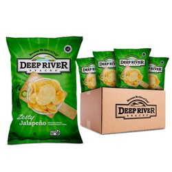 Deep River Snacks Zesty Jalapeno Kettle Cooked Potato Chips, 2-Ounce (Pack of 24)