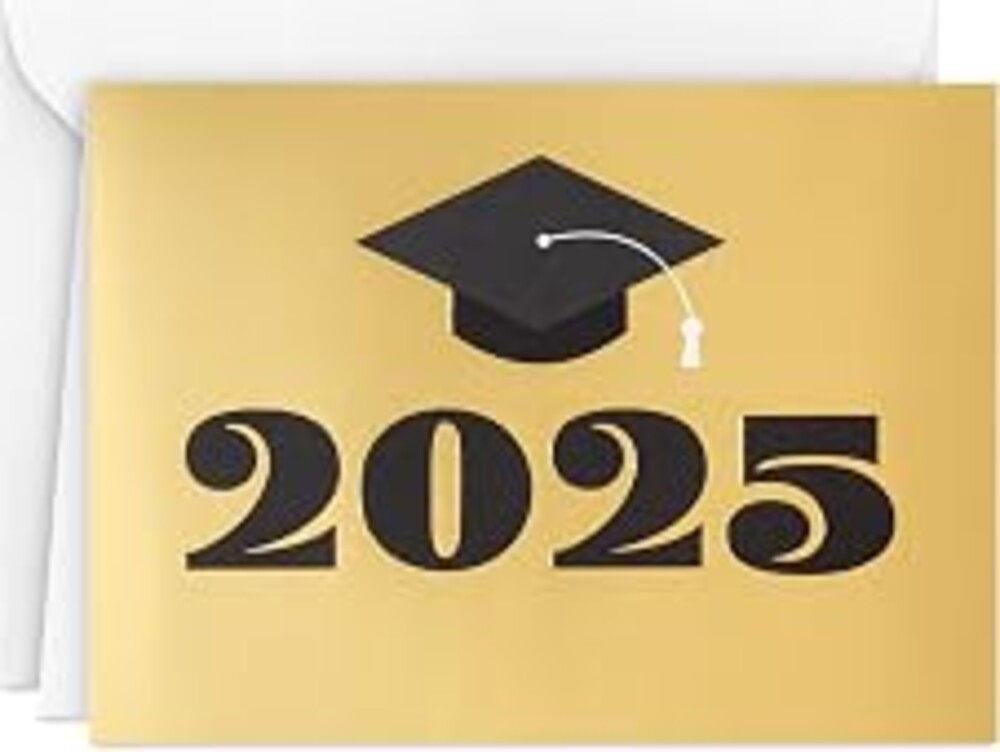 Hallmark 2025 Bulk Graduation Thank You Cards, Black and Gold (40 Count with Envelopes) for Grad Announcements, Invitations, Thanks