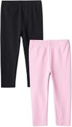 Amazon Essentials Girls and Toddlers' Cotton Stretch Leggings