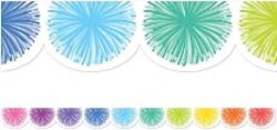 Teacher Created Resources Colorful Poms Scalloped Die-Cut Border Trim