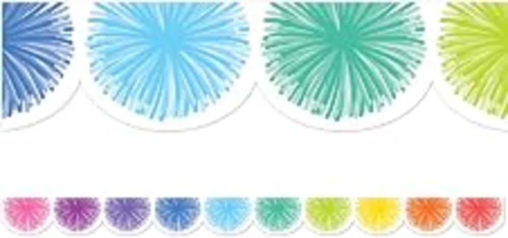 Teacher Created Resources Colorful Poms Scalloped Die-Cut Border Trim
