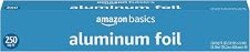 Amazon Basics Aluminum Foil for Everyday Use, Cooking and Wrapping, 250 Sq Ft, Pack of 1 (Previously Solimo)