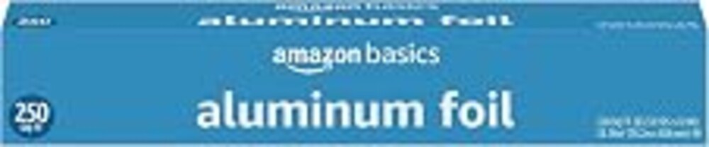 Amazon Basics Aluminum Foil for Everyday Use, Cooking and Wrapping, 250 Sq Ft, Pack of 1 (Previously Solimo)