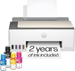 HP Smart Tank 5000 Wireless All-in-One Ink Tank Printer, Scanner, Copier with 2 Years of Ink Included, Best-for-Home, Cartridge-Free, Refillable and AI-Enabled. (5D1B6A)