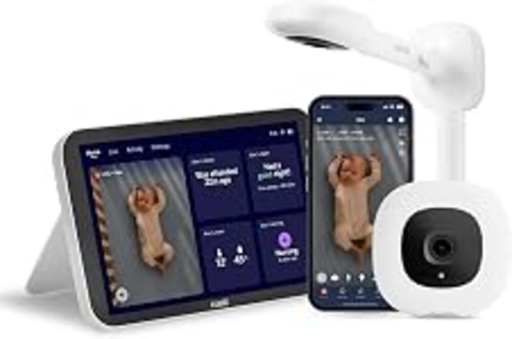 Nanit Smart Baby Monitor System with Wall Mount & 8" Display Screen - Crystal-Clear Video, Real-Time Notifications, Sleep Insights - Baby Must Have for Parents