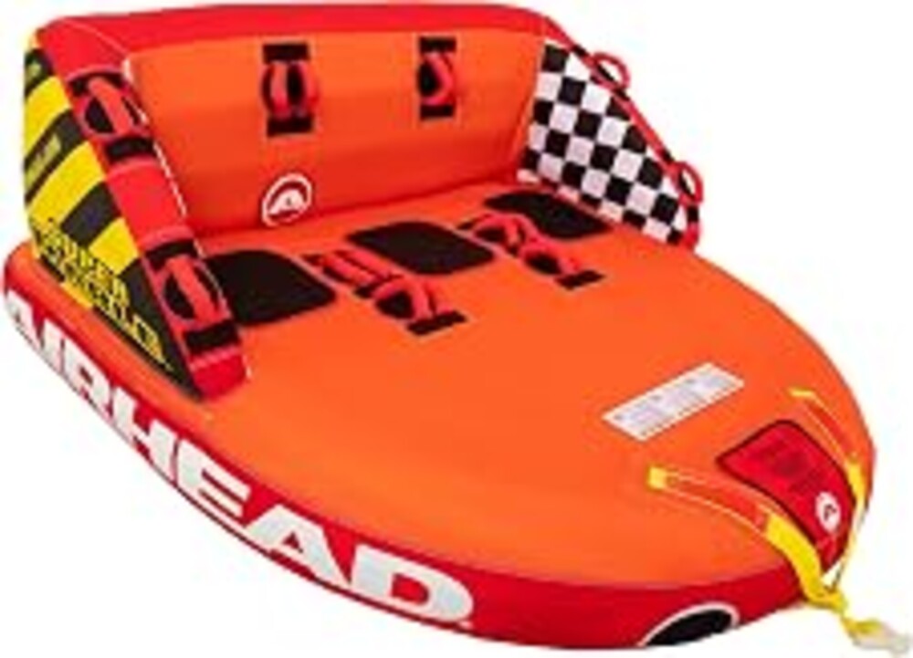 Airhead Mable Towable Tube for Boating, 1-4 Rider Inflatable Boat Tube for Water Tubing, Heavy Duty Full Nylon Cover, EVA Foam Pads, Dual Tow Point, Patented Speed Safety Valve