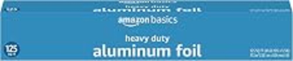 Amazon Basics Heavy Duty Aluminum Foil for Cooking, Grilling, Food Storage, Roasting, 125 Sq Ft (Pack of 1)
