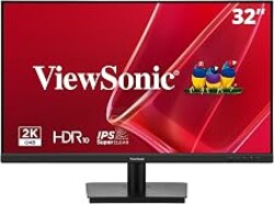 ViewSonic VS3225-2K 32 Inch 1440p Monitor, IPS Display for Productive Home and Office Spaces, Eye Care Technology, Variable Refresh Rate, HDMI, and DisplayPort Inputs