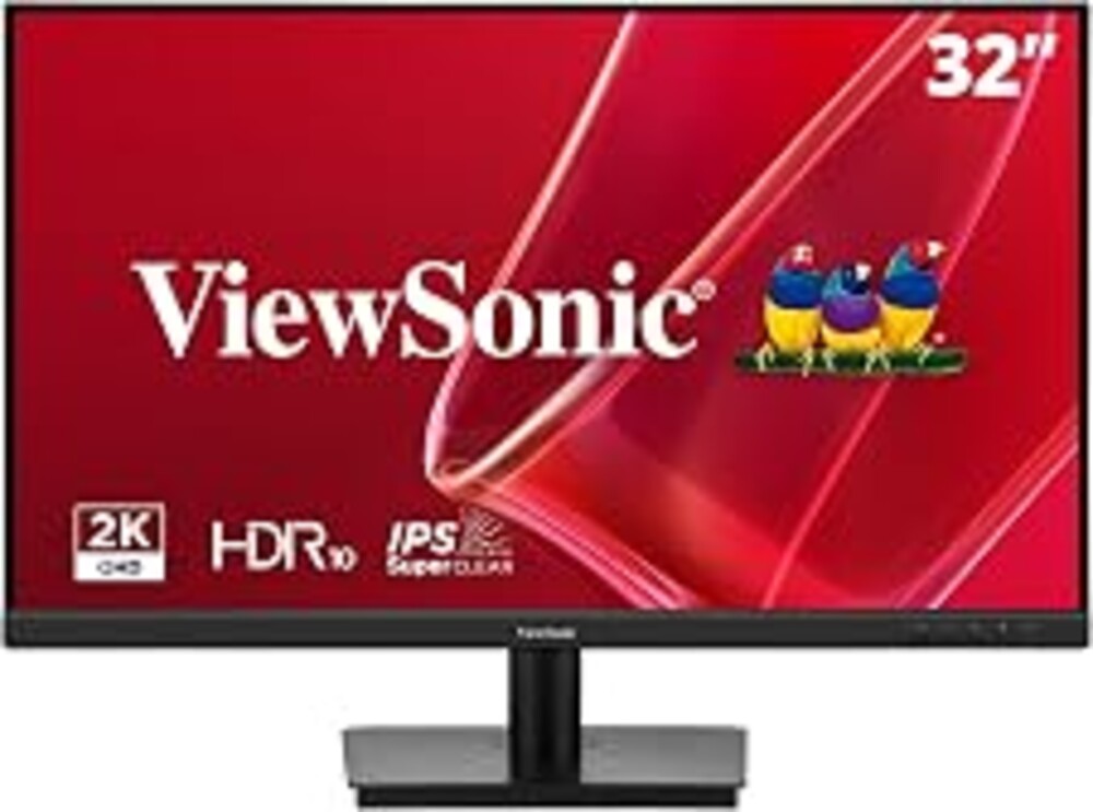 ViewSonic VS3225-2K 32 Inch 1440p Monitor, IPS Display for Productive Home and Office Spaces, Eye Care Technology, Variable Refresh Rate, HDMI, and DisplayPort Inputs