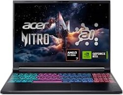 Acer Nitro V 16S AI Gaming Laptop | AMD Ryzen 7 260 Processor | NVIDIA GeForce RTX 5060 Laptop GPU (572 AI Tops) | 16" WUXGA IPS 180Hz Display | 32GB DDR5 | 1TB Gen 4 SSD | Wi-Fi 6 | ANV16S-41-R2AJ
