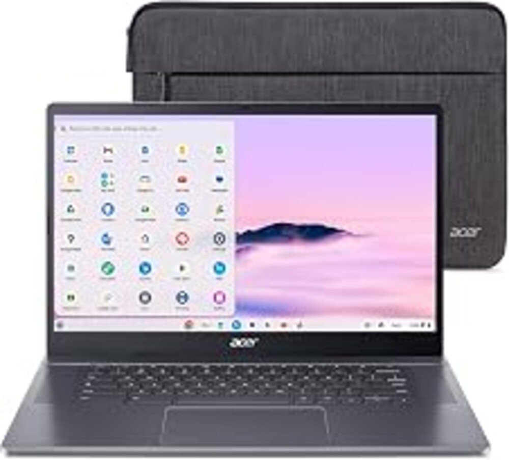 Acer Chromebook Plus 515 Laptop with Google AI – 15.6" Full HD 1920 x 1080 IPS Touch Display | Intel Core i3-1305U | 8GB LPDDR5X | 256GB SSD | Wi-Fi 6E | FHD Camera | Chrome OS | CB515-2HT-33M4