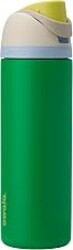 Owala FreeSip Insulated Stainless Steel Water Bottle with Straw, BPA-Free Sports Water Bottle, Great for Travel, 24 Oz, Putting Green
