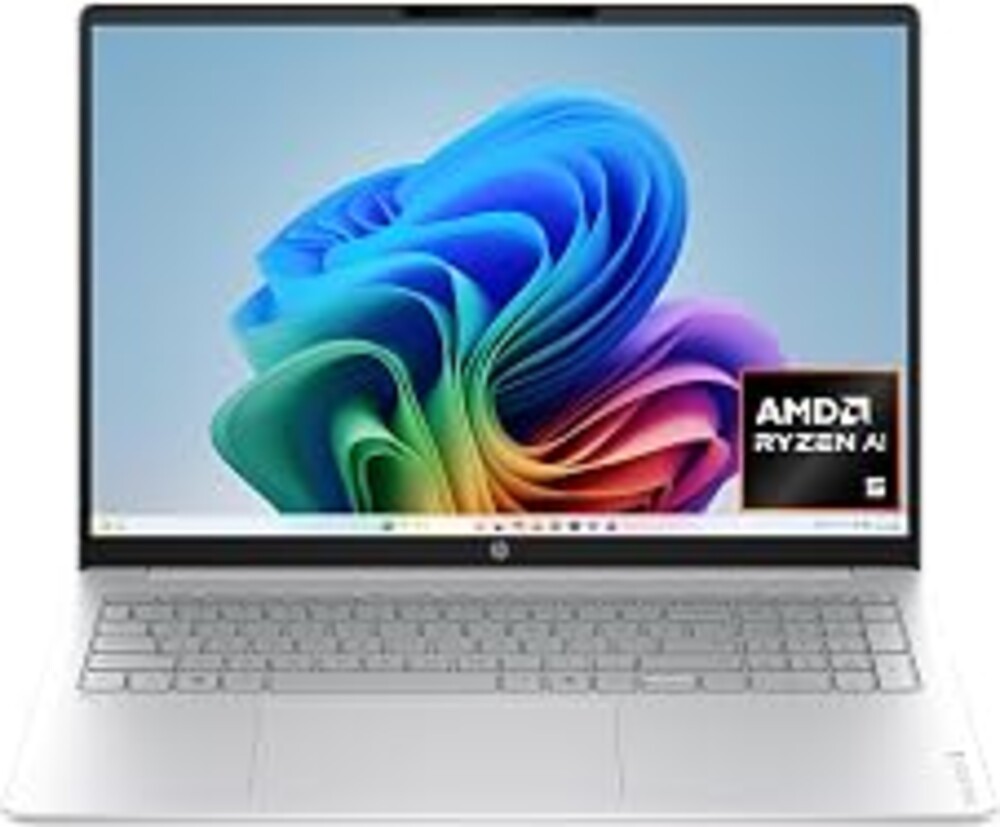 HP OmniBook 3 16 inch Next Gen AI PC, 2K Touchscreen, AMD Ryzen AI 5 430, 16 GB RAM, 512 GB SSD, AMD Radeon 840M GPU, Windows 11 Home, Glacier Silver, 16-bv0099nr