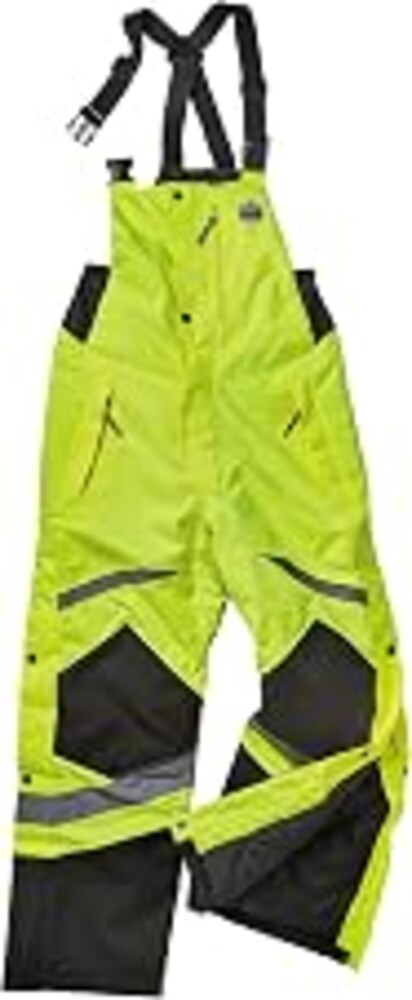 Ergodyne GloWear 8928 Insulated Thermal Bib Overalls, High Visibility, Weather-Resistant