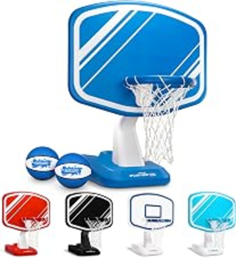 GoSports Splash Hoop PRO Pool Basketball Game – Modern Poolside Basketball Hoop with Backboard, Ball & Pump – Swimming Pool Basketball Hoop for Inground & Above Ground Pools