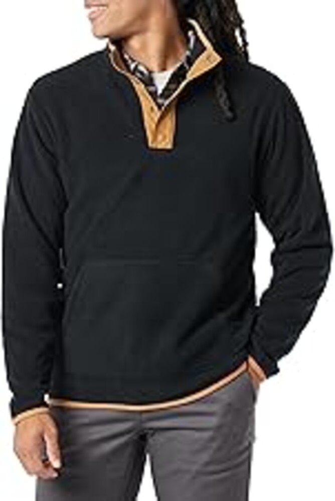 Amazon Essentials Men's Snap-Front Pullover Polar Fleece Jacket