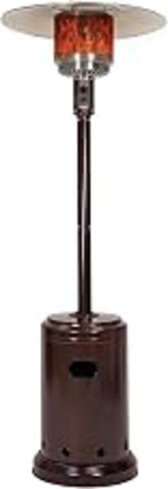 Amazon Basics 46,000 BTU Portable Outdoor Propane Patio Heater with Wheels, Commercial & Residential, Easy to Use, with Water Tank, Havana Bronze, 32.1 x 32.1 x 91.3 inches