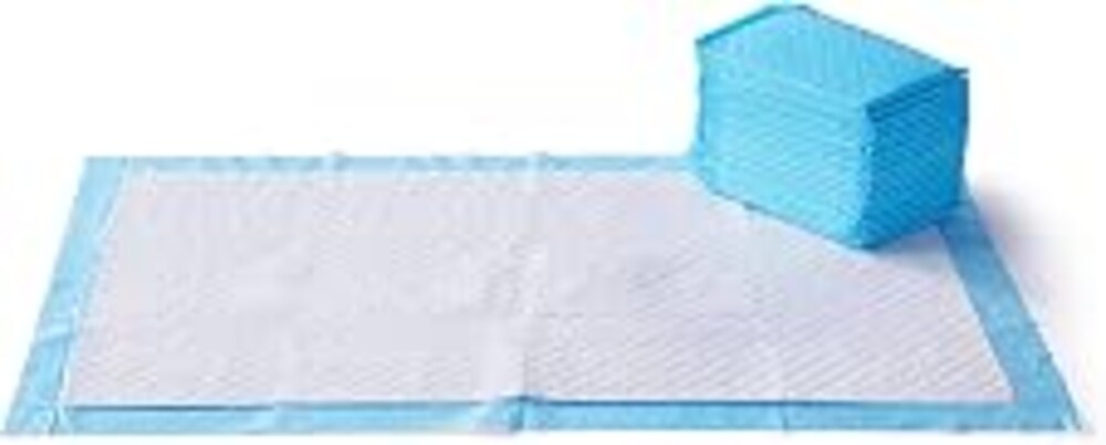 Amazon Basics Heavy Duty Dog and Puppy Pee Pads, Leak-Proof 5-Layer Super Absorbent, Quick-Dry Surface for Potty Training and Housebreaking, Giant Size, 27.5 x 44 Inch, Blue & White, 30-Pack