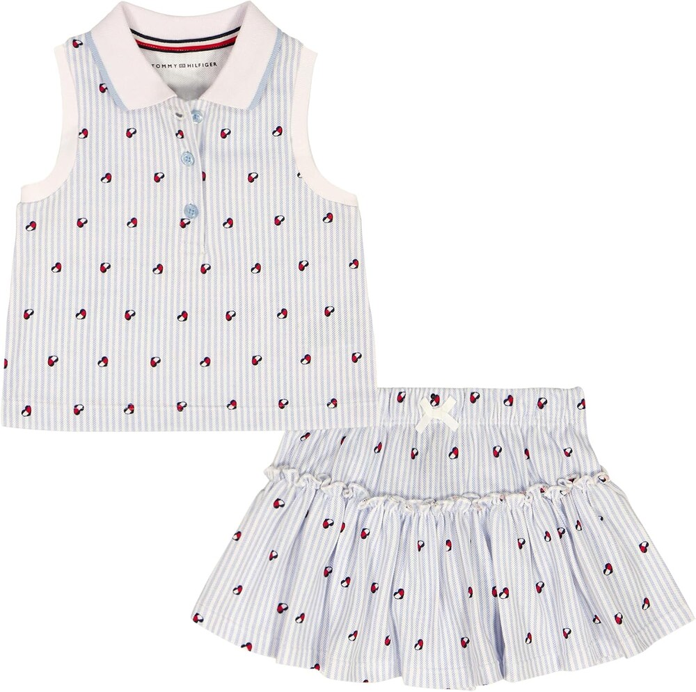 Tommy Hilfiger Baby Girls 2-Piece Top and Skort Set
