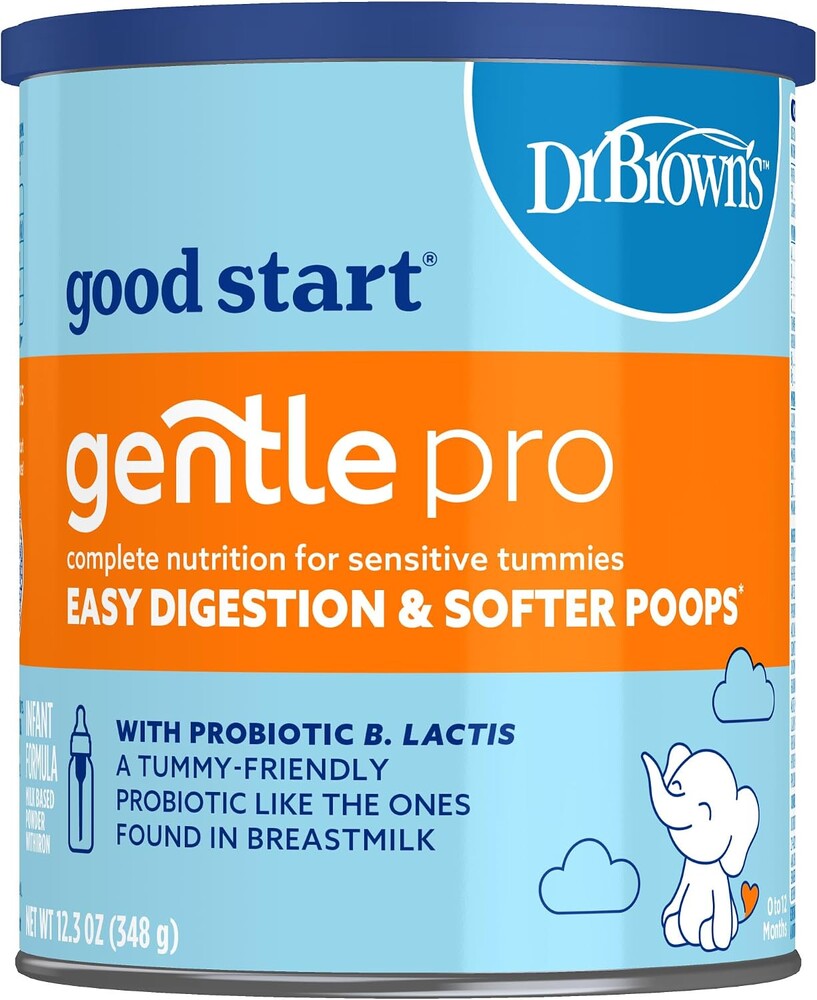 Good Start | Dr. Brown's Gentle Pro, Baby Formula Powder, For Sensitive Tummies, Easy Digestion and Softer Poops, Infant Formula with Probiotics, DHA, Non-GMO