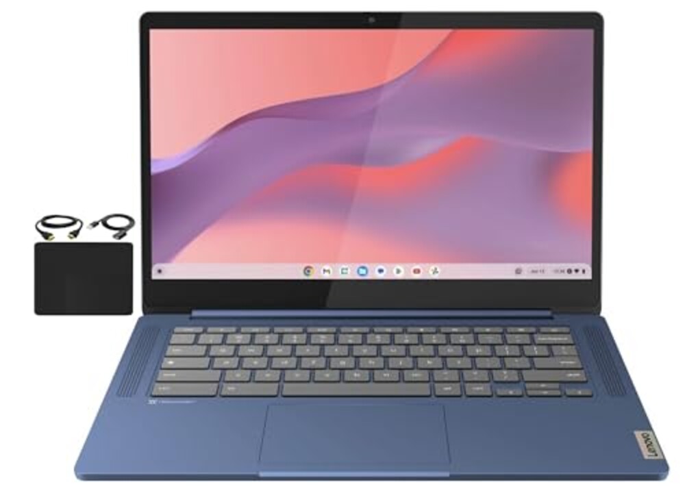 Lenovo Flagship Chromebook, 14'' FHD Touchscreen Slim Thin Light Laptop Computer, 8-Core MediaTek Kompanio 520 Processor, 4GB RAM, 64GB eMMC, WiFi 6,Chrome OS, Abyss Blue