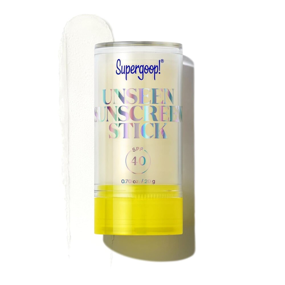Supergoop! Unseen Sunscreen Stick - SPF 40 - Clear & Invisible Sun Protection - Broad Spectrum Face Sunscreen - Glides Over Makeup - Natural Finish - For All Skin Types