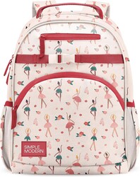 Simple Modern Large Kids Backpack for School Girls and Boys | Elementary Backpack for Teen | Fletcher Collection | Kids - 16" tall | Pink Ballerina