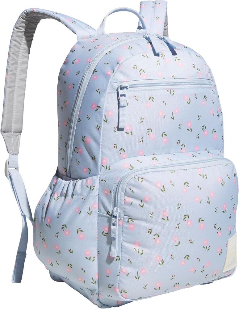 adidas Lineage Backpack for Laptop, School and Travel, 22L, Ditsy Floral Crystal Sky, OSFA