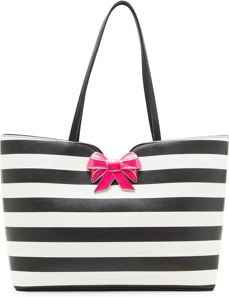 Betsey Johnson Striped Bow Tote