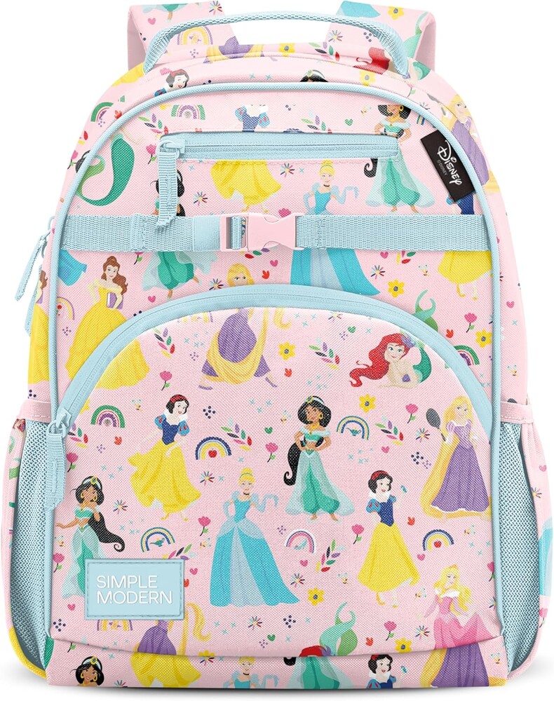 Simple Modern Large Disney Kids Backpack for School Girls and Boys | Princesses Elementary Backpack for Teen | Fletcher Collection | Kids - 16" tall | Princess Rainbows
