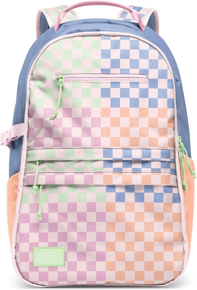 Simple Modern Ellis Backpack for School | Medium 20L Elementary Middle and High School Bookbag for Kids and Teens | Girls and Boys | Hopscotch Checkmate