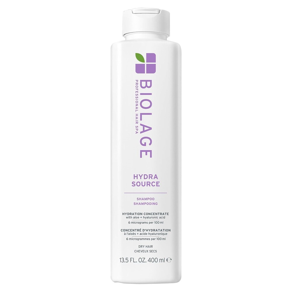 Biolage Hydra Source Shampoo - For Fine to Medium Hair, Softens, Moisturizes & Adds Shine, For Dry Hair, Infused with Micro-Filtered Aloe Vera & Fermented Hyaluronic Acid, Vegan & Paraben-Free