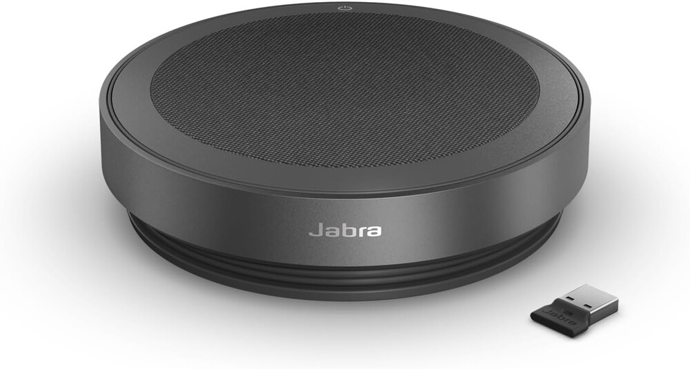 Jabra Speak2 75 (2025 Edition) Wireless Bluetooth Speakerphone - 4 Noise-Cancelling Mics, 65mm Speakers - New Linking Feature - USB-A Dongle - Certified for Microsoft Teams - Dark Grey