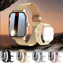 Sales Today Clearance! Gosuguu 1.44-Inch Waterproof Smartwatch – Fitness Watch for Men/Women with Call Answering, Dual Straps, Full Waterproof Design, and Fitness Tracking Features